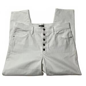 Express White Cropped Skinny Jeans Size 14R